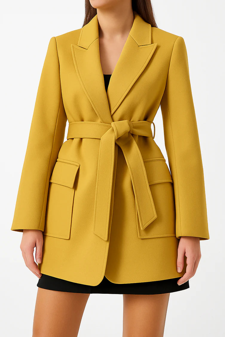 Elegant Jacket with Belt for a Modern Look